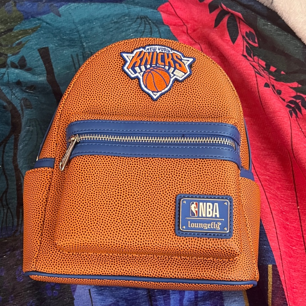 Loungefly New York Knicks Orange and Blue Mini Backpack